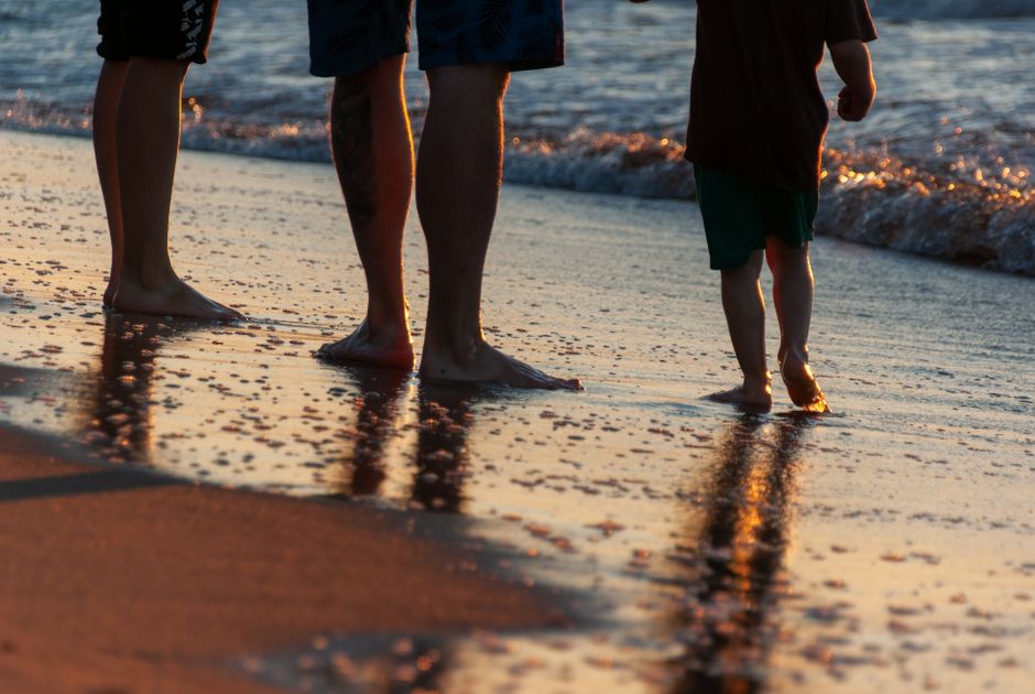 Famille sur une plage de Floride
